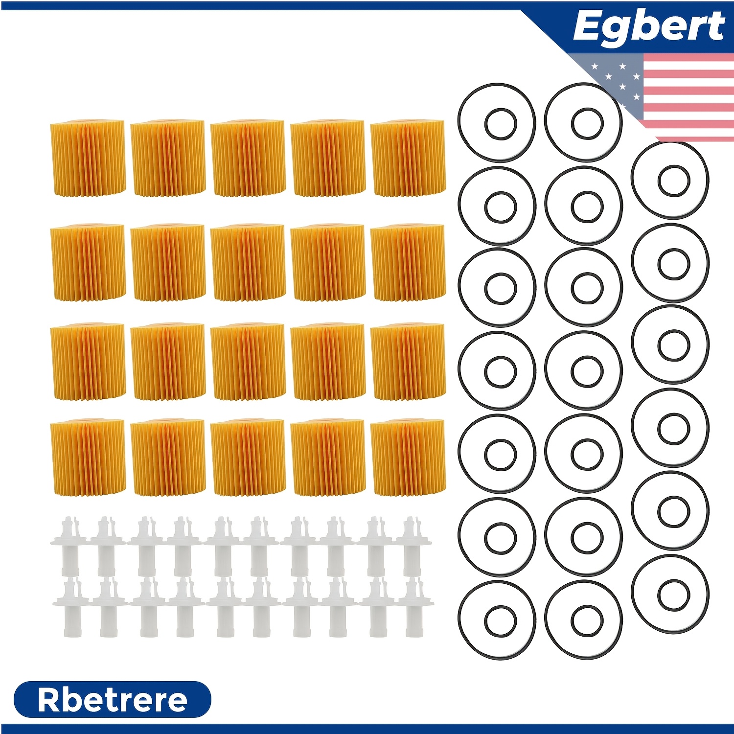 Rbetrere 20pack For Avalon Camry Highlander Rav4 Tacoma Sienna Engine Oil Filter