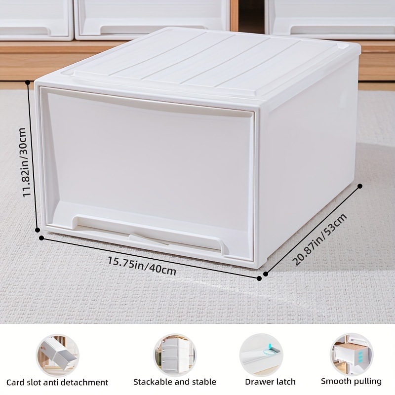 Stackable Drawer Storage Box Multi purpose Plastic Storage - Temu