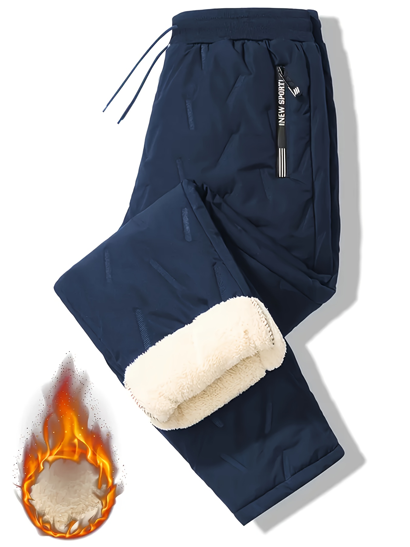   Weather Pants - Heavy-Duty Thermal Insulated Trousers with Windproof Construction, Non-Stretch Fabric for Skiing, Cycling, Hiking -  -  Straight-Leg Winter Pants with Zipper-like Pockets - Ideal for   in -  to -30°C Temperatures - Non-Elastic Casual Outdoor Pants, Winter Clothes, Skiing Gear, Functional Pockets, Warm Lining,  , Thick