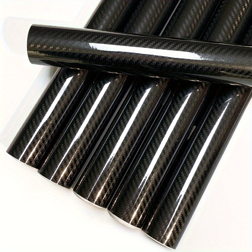 Low-tack 5D Carbon Fiber High Gloss Black Vinyl Wrap Sticker Decal Bubble Free Air Release Car Vehicle