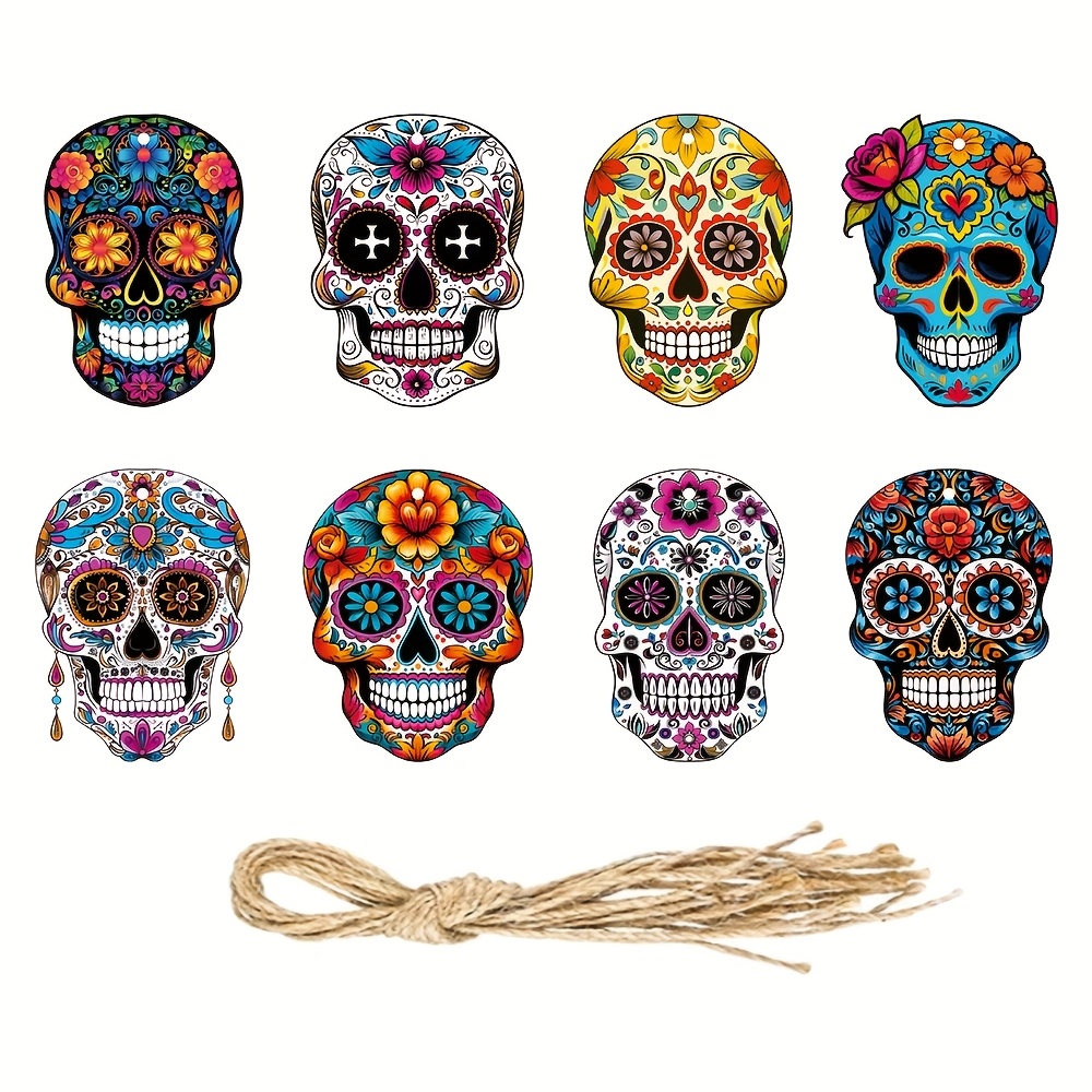 TEMU 8pcs, Decorations, Colorful Decorations, Halloween Decorations, Decorations For Mexican Carnival Party Atmosphere, Vintage And Decorations