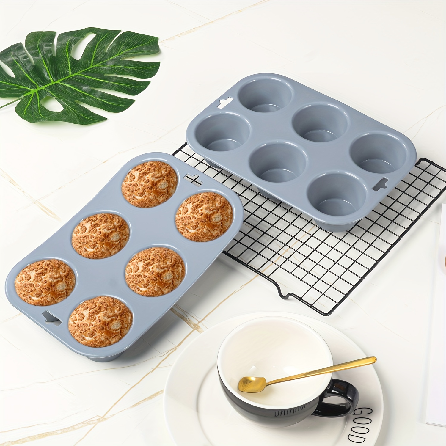 

2pcs Silicone Muffin Cup Cake Molds, Cupcake Cake Mold, Muffin Cake Oven Pan, Nonstick Bpa Free Silicone Baking Pan, Suitable For Kitchen Baking, Baking Tool