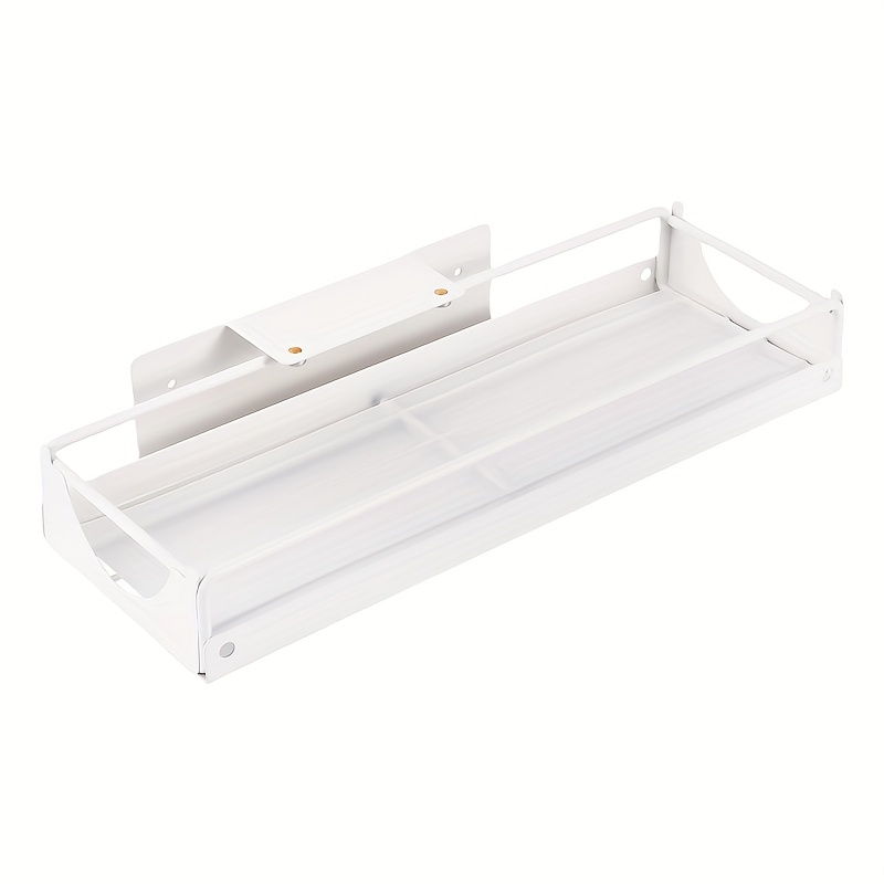 Image of Faridabio Pull-out Kitchen Storage Rack With Drawer, Metal Slide Under Sink Organizer: Multi-tier Wall-mounted Design, Narrow Space Applicable, Snacks, Bottles, Cans And Cleaning Products Storage