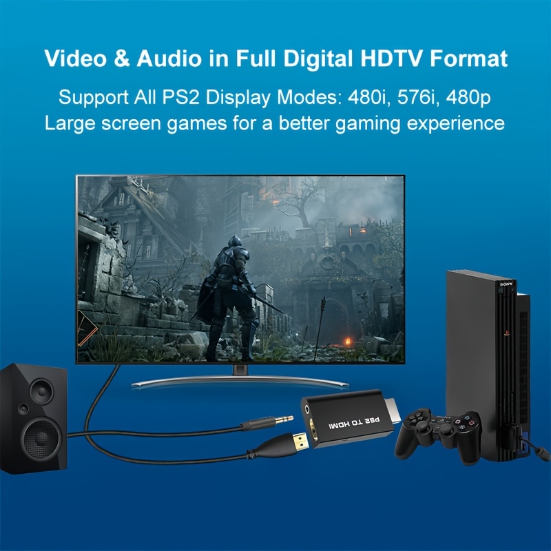PS2 към hdTV конвертор PS2 към hdTV видео адаптер конзола за hd интерфейс аудио и видео адаптер
