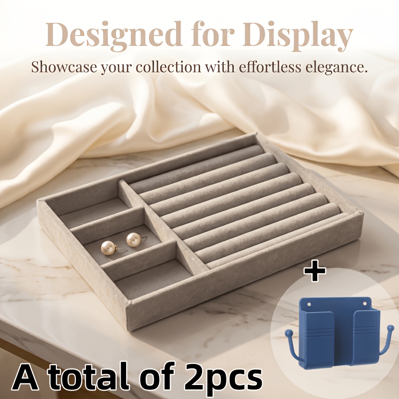 TEMU Single-layer Acrylic Jewelry Storage Box With Faux Leather Lining, , Suitable For Storing Earrings, Rings, And Necklaces. Ideal For Home Jewelry