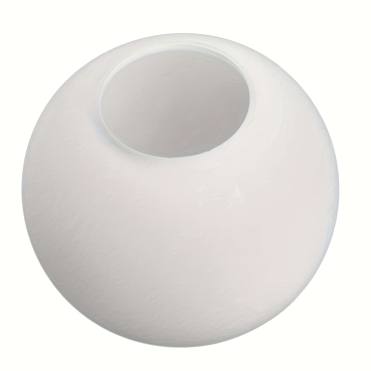 Image of 1pc Modern Frosted White Glass Spherical Chandelier Shade - 5.43" Diameter, Opal Finish, Non-electrified Replacement Bulb For Elegant Lighting
