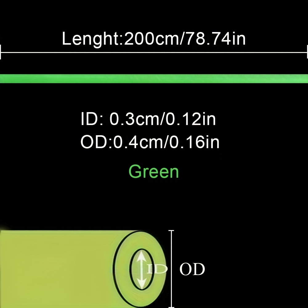 TEMU TUODSPLU 1pc Luminosa de 200Cm/78.74In para Pesca Nocturna, Tubo Anti-Enredos, Accesorio de Pesca