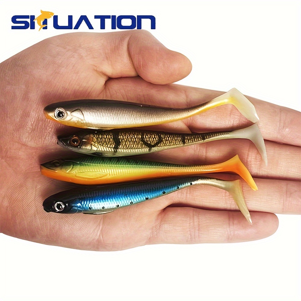 

Siiuation Soft Lure - 7cm/10cm T-tail, Pvc Swimbait For Bass & Catfish, Freshwater & Saltwater Fishing, Duck Tail, Freshwater & Saltwater