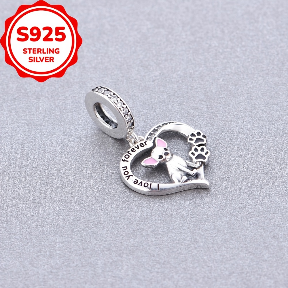 Image of A 925 Silver Heart-shaped Pendant Featuring A Bead, Themed Around A , With Synthetic Synthetic Synthetic Zircon​​ Accents, Making It A Perfect Gift Option (1.71g)