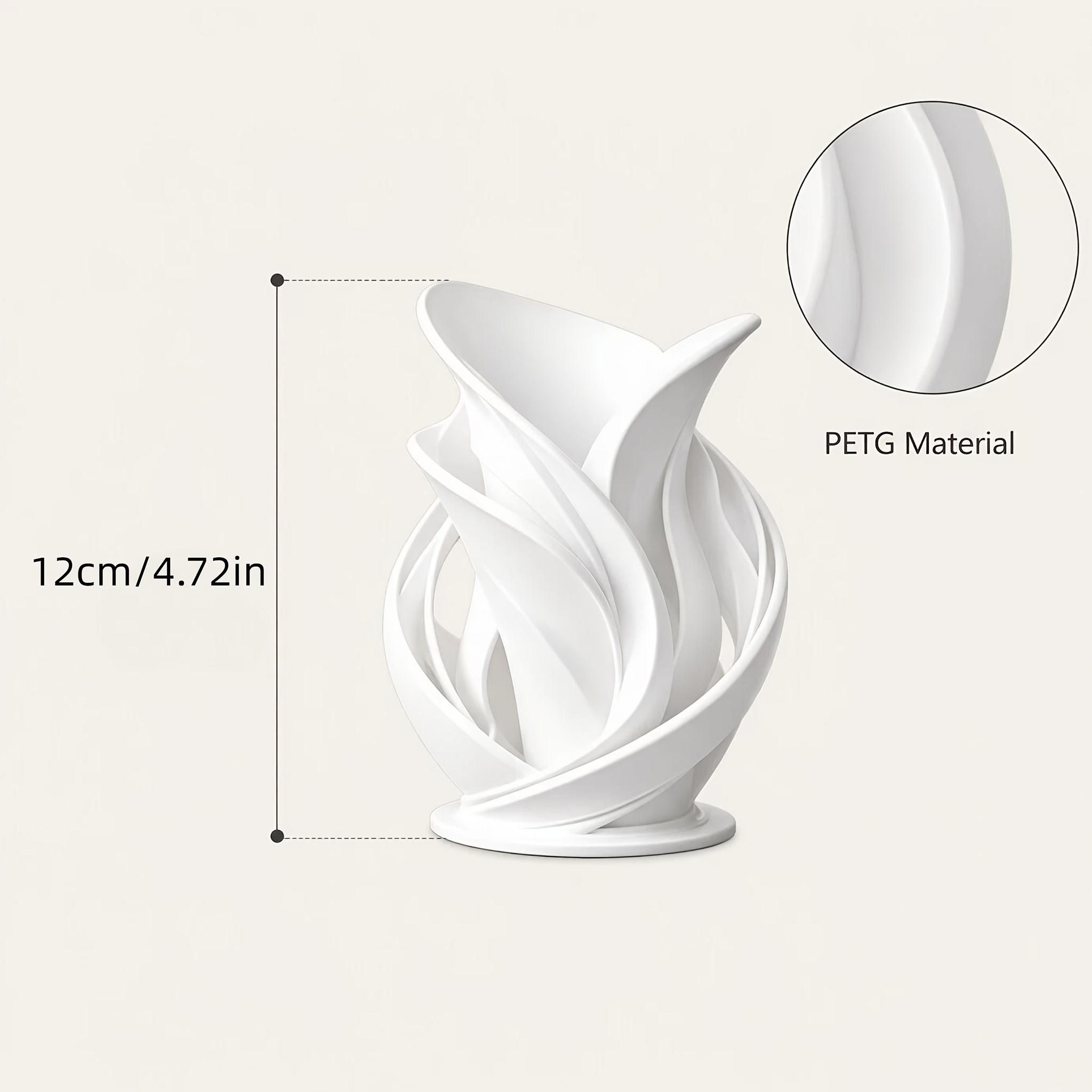TEMU A Modern Abstract Twisted White Porcelain Vase, Hollow Wave Sculpture Decorative Vase, Dining Table Centerpiece, Suitable For Room, Hotel And