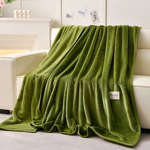 solid color blanket flannel blanket easy and comfortable small blanket sofa blanket nap blanket air conditioning blanket suitable for home outdoor travel bedroom hotel room rv etc
