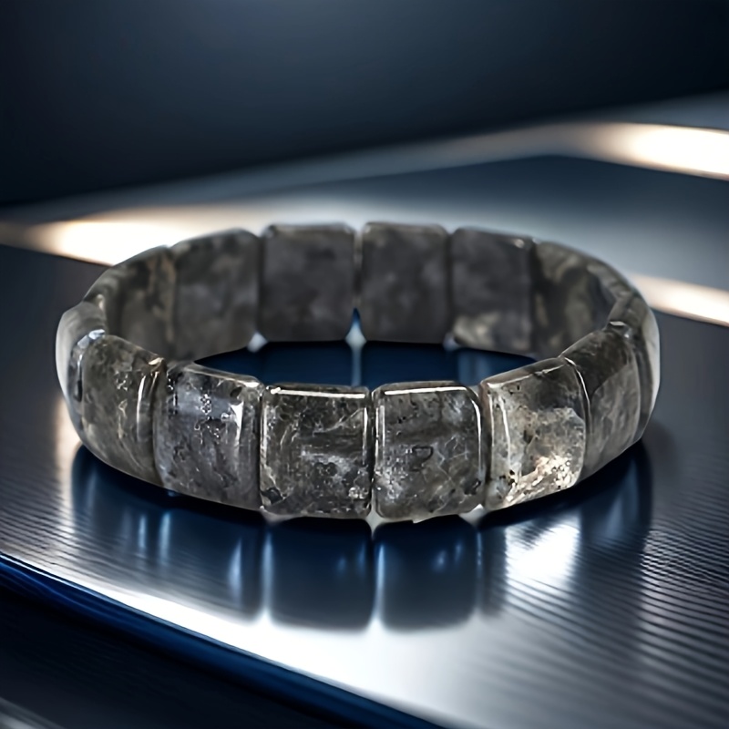 Natural Sparkling Stone Bead Bracelet for Men and Women