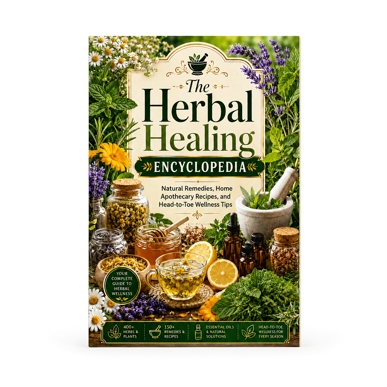 TEMU The Herbal Encyclopedia , Home Apothecary Recipes, And Head-to-toe Wellness Tips