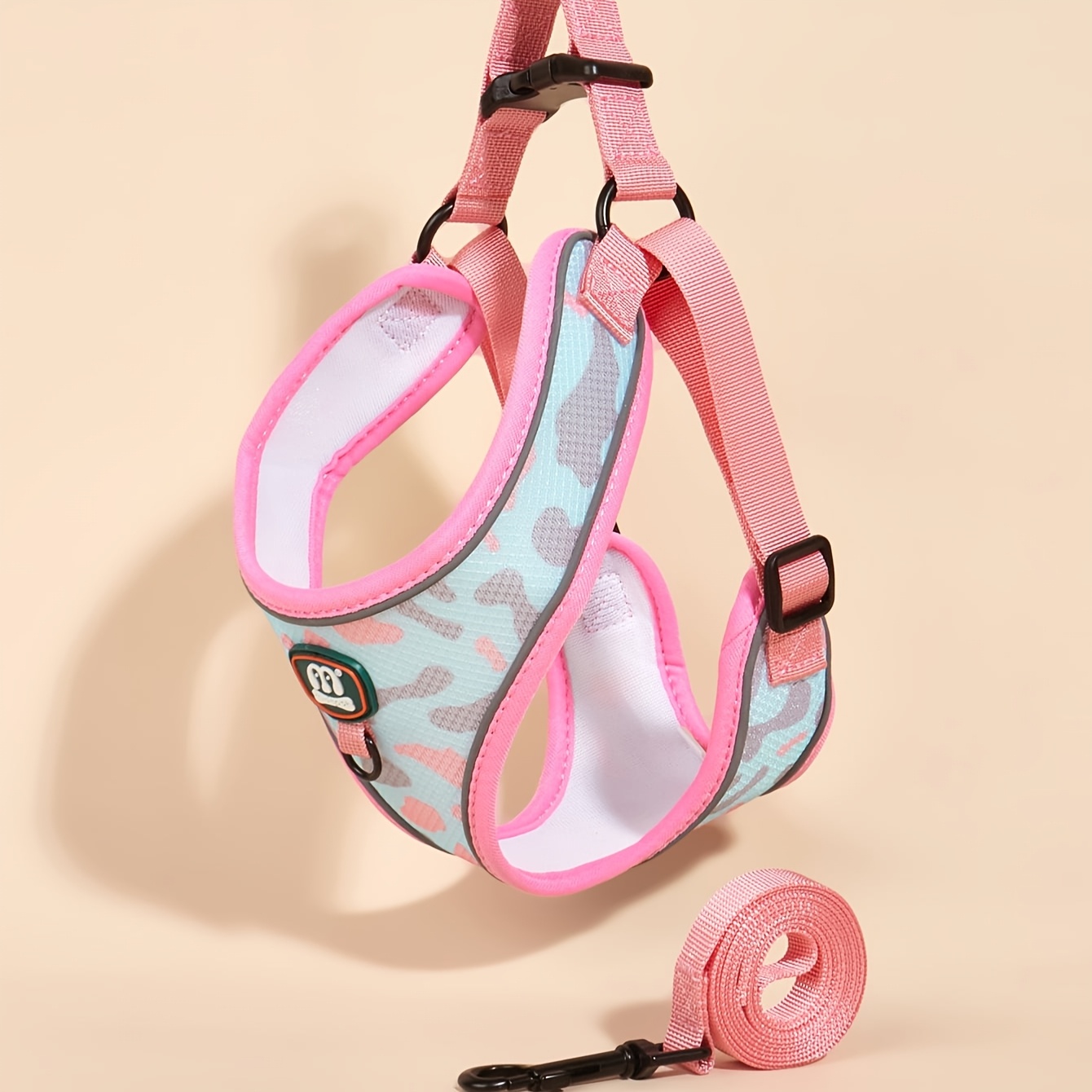 cute print adjustable pet harness leash poop Temu Canada