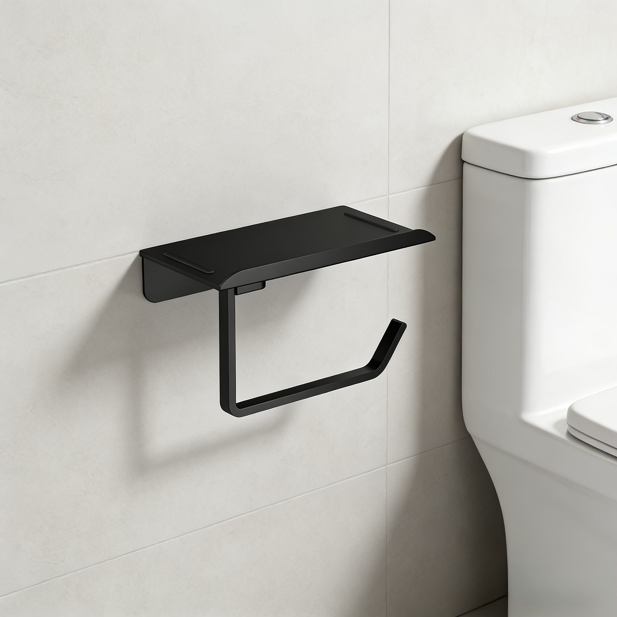 TEMU Tissue Holder, Toilet Paper Holder, Toilet Paper Storage, Roll Paper Holder, Wall-mounted No-drilling, Suitable For Bathroom, Toilet, Toilet