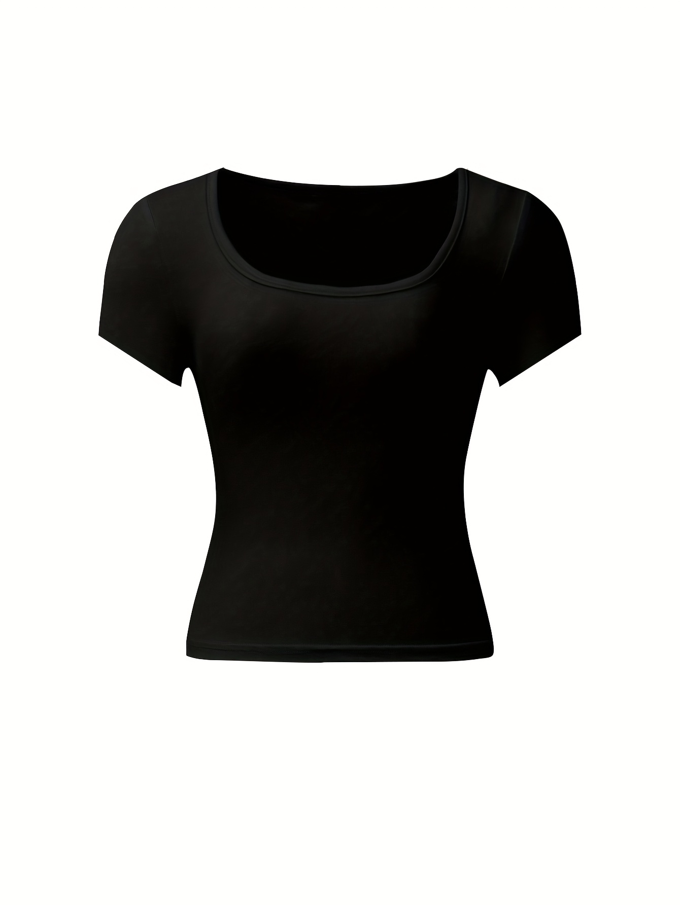 camisetas cortas cuello u mujer casuales manga corta Temu Colombia