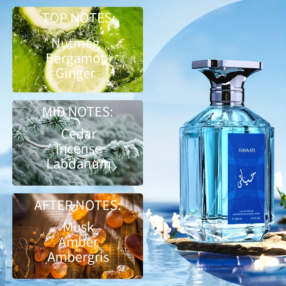 Parfum pour homme - Senteur aromatique épicée, élégant avec motif montagne et éclaboussures d'eau, idéal pour les rendez-vous et le port quotidien, cadeau parfait pour lui, parfum de tous les jours, aspect visuel, parfum de haute qualité