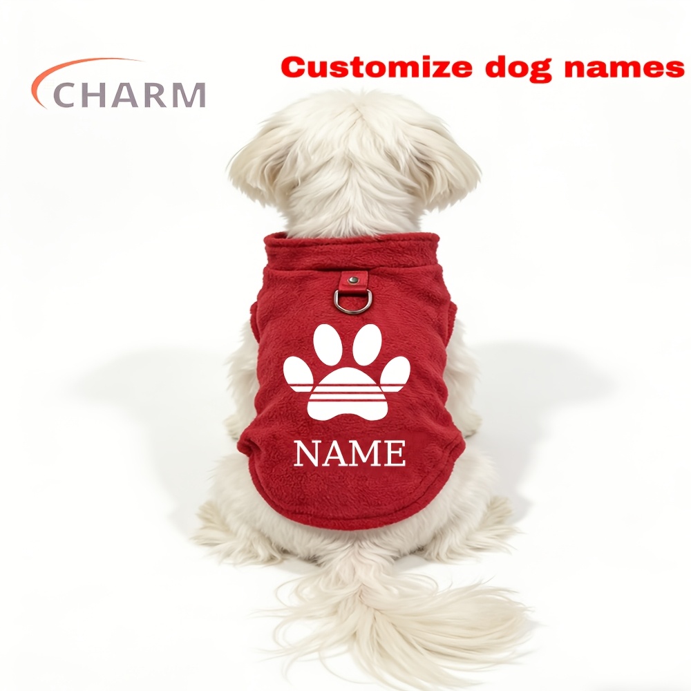 TEMU -style Leash Loop Pet Sweatshirt, Small Dog Autumn/winter Warm Vest, Teddy Yorkie Dog Clothing