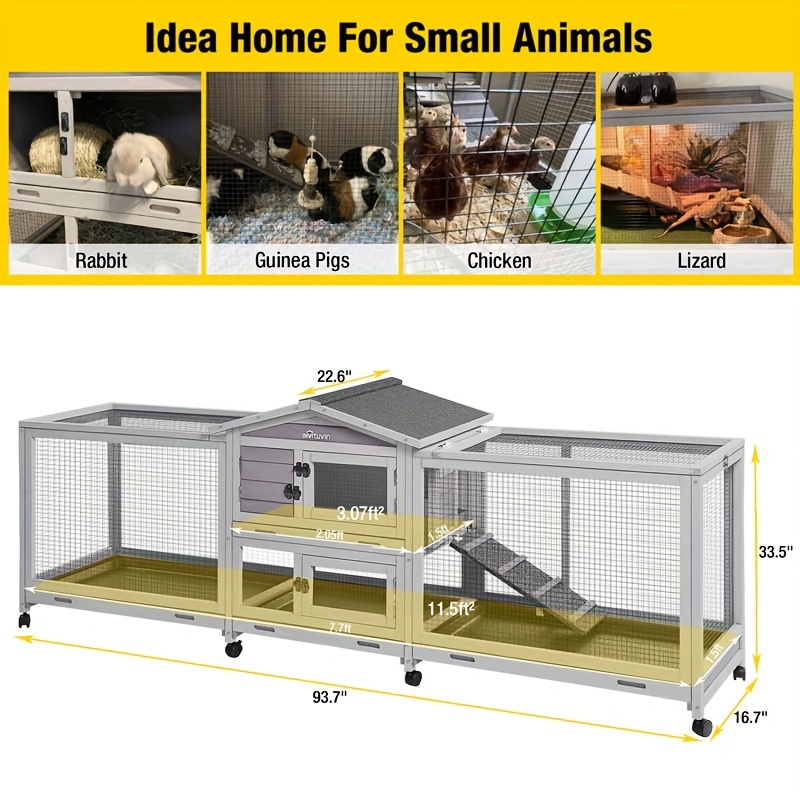 Rabbit Hutch Large Indoor Outdoor Chicken Coop Temu