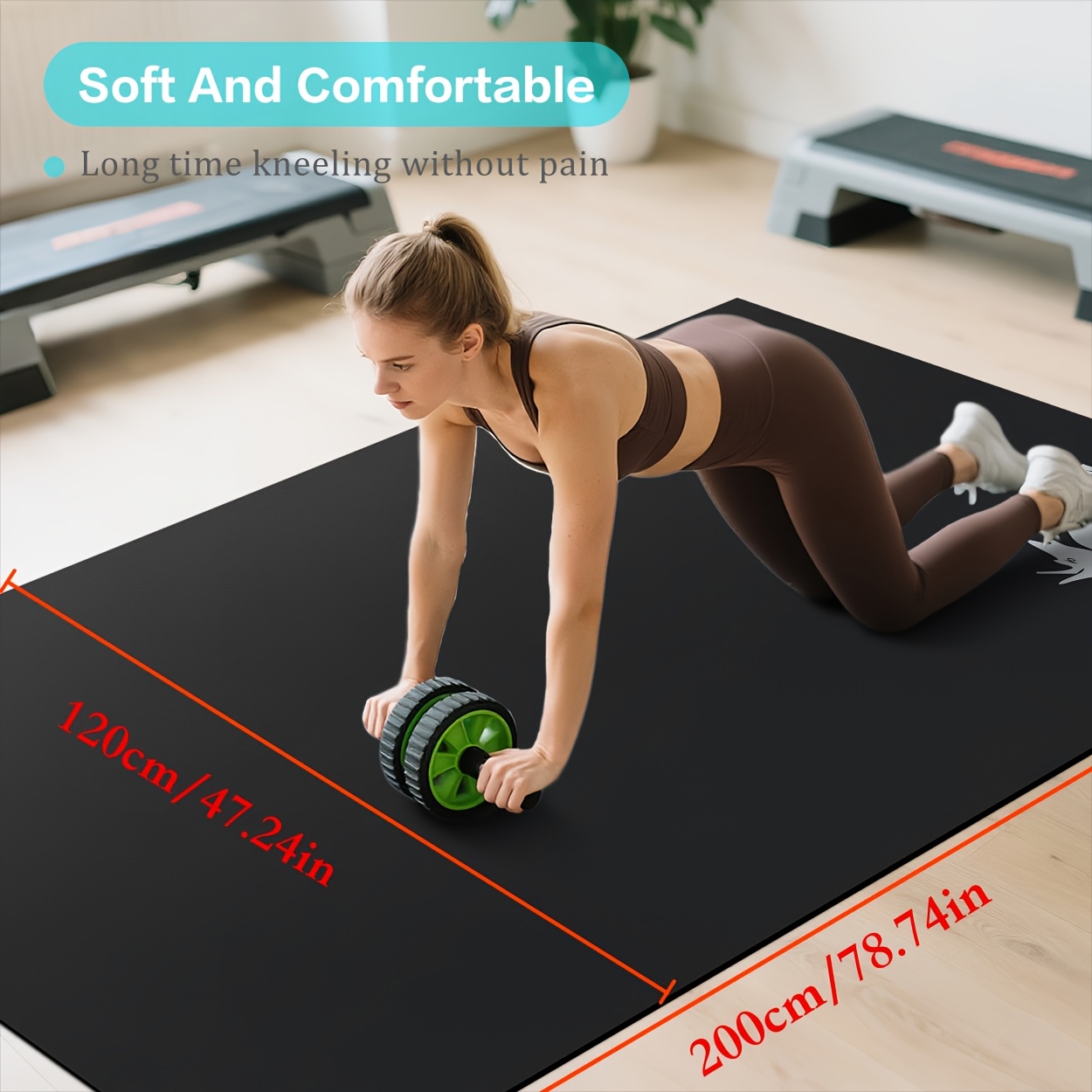 non slip exercise mat heavy duty workout gym flooring Temu