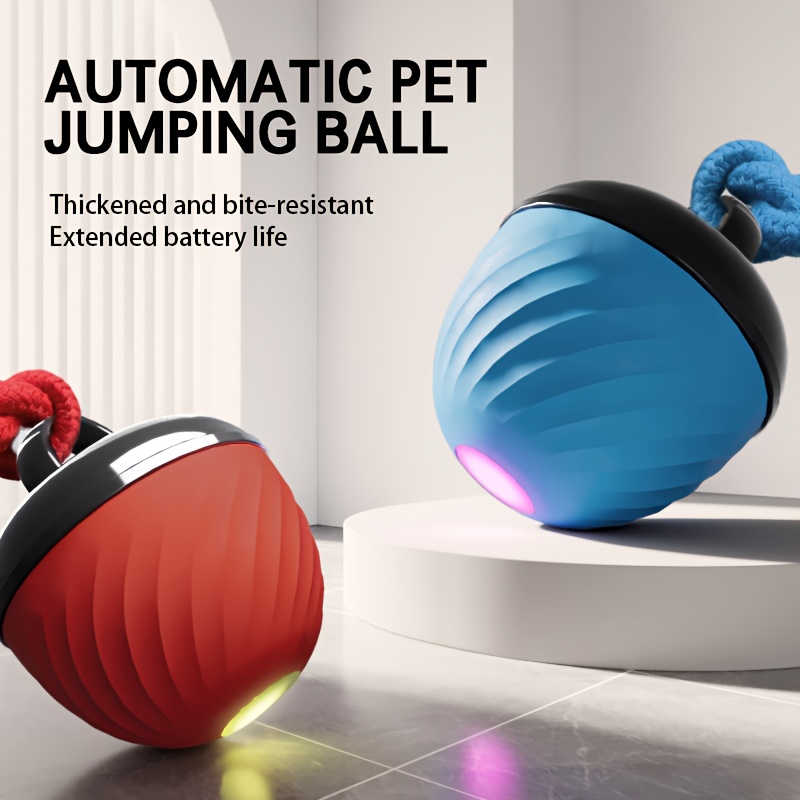 1 interactive ball toy sports bite resistant dog ball usb charging tail rope with barking indoor pet rolling game suitable for small medium sized dogs relieves boredom and stimulates chewing Product details 1