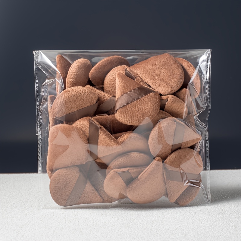 TEMU 35/45pcs Small Size Soft Triangle Makeup For Loose Powder, Mineral Powder, Body Powder, Velour Cosmetic Foundation Sponges, Beauty Makeup Tools