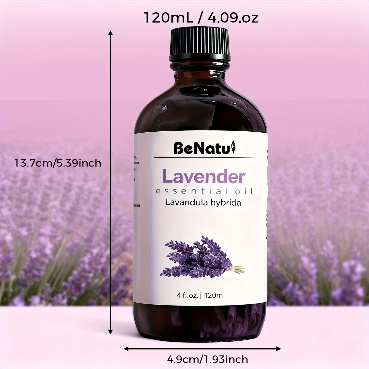 120ml (4oz) Lavender Essential Oil for Diffuser, Candle Making, Massage, Soap DIY, and Home Fragrance