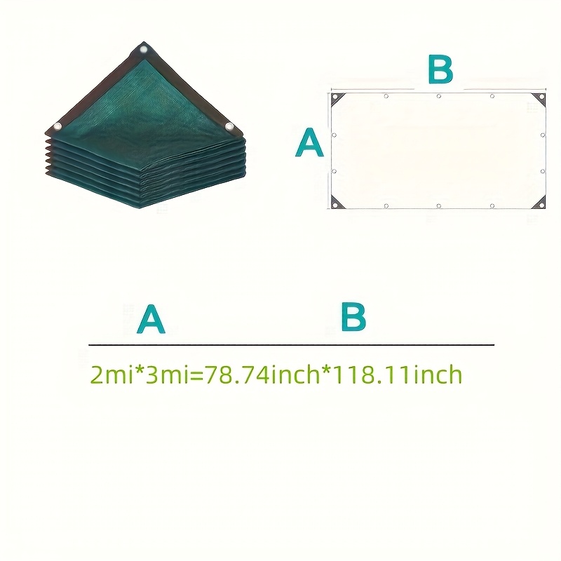 TEMU Outdoor Sunshade Canvas Dark Green Thickened Sunscreen Uv Blocking Waterproof Sunscreen Suitable For Garden Tent Windproof Uv Protection
