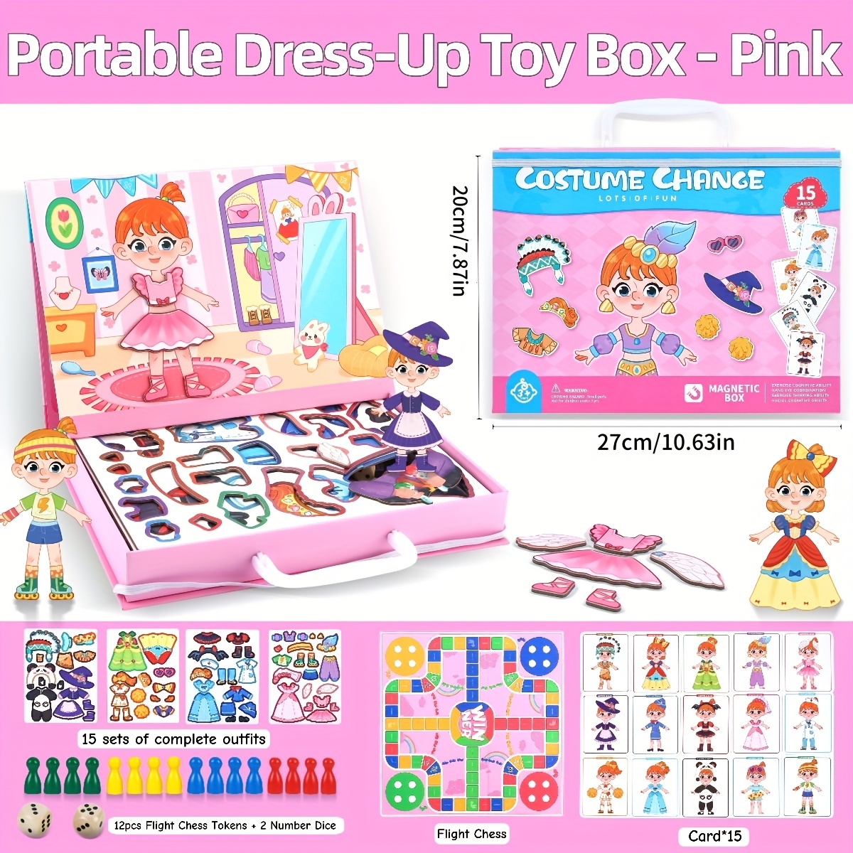Magnetic Princess * Toy, a *-One Portable Gift Box, a Role-Playing Game for  2-* a Family Tabletop Game for Imaginative Play, Suitable for Children  Over, Perfect As a Christmas, Halloween