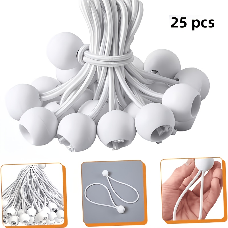 25pcs Tent Bungee Cord, Multi-functional Rope, Outdoor Camping Guyline, Suitable For Canopy/tent/storage Fastening