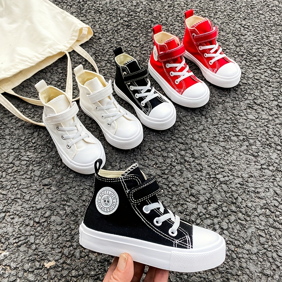 spring autumn new solid color canvas shoes boys girls Temu Canada