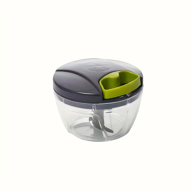 TEMU Stainless Steel Manual Food Processor & Garlic Chopper - Portable Drawstring Design, Bpa-free Multifunctional Kitchen Tool For Onions,