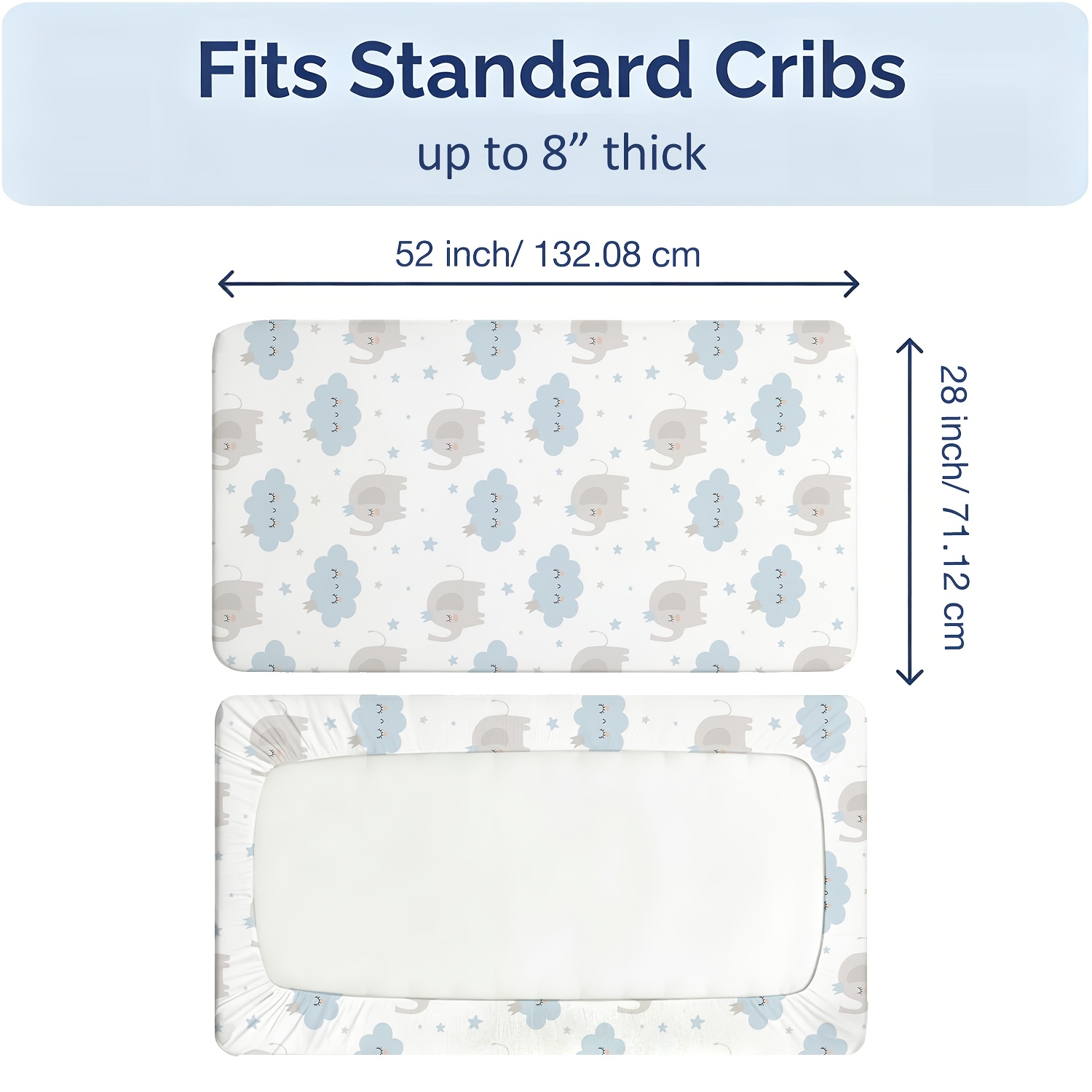 Standard 4-Pack Soft Microfiber Kids Fitted Sheets for Boys & Girls