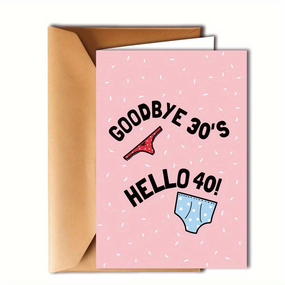 

40th Birthday Card - Super Cute 40th Birthday Gifts, Happy 40th Birthday Decorations For Her,40th Birthday For Him Or Her, Table Decor - Includes 40years Loved Card & Envelope