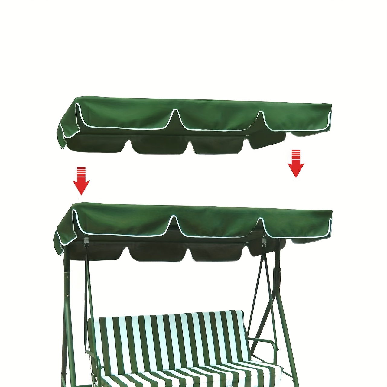 Patio Swing Canopy Replacement, Protection Swing Top Cover, Outdoor Swing Canopy Replacement, Hammock Top Cover, Garden Furniture Cover Outdoors
