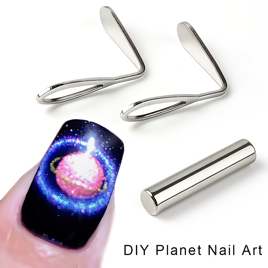 2pcs Nail Art Stamping Templates for Cat Eye Designs