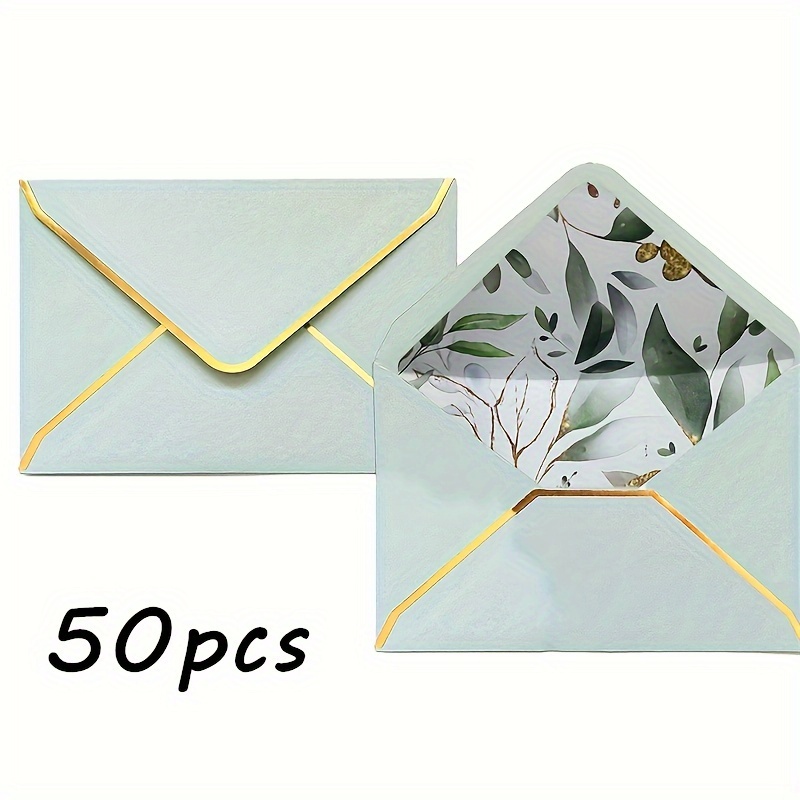 

Elegant 50pcs Self-sealing Invitation Envelopes With Metallic Accents, Paper - Business & Personal Invitations