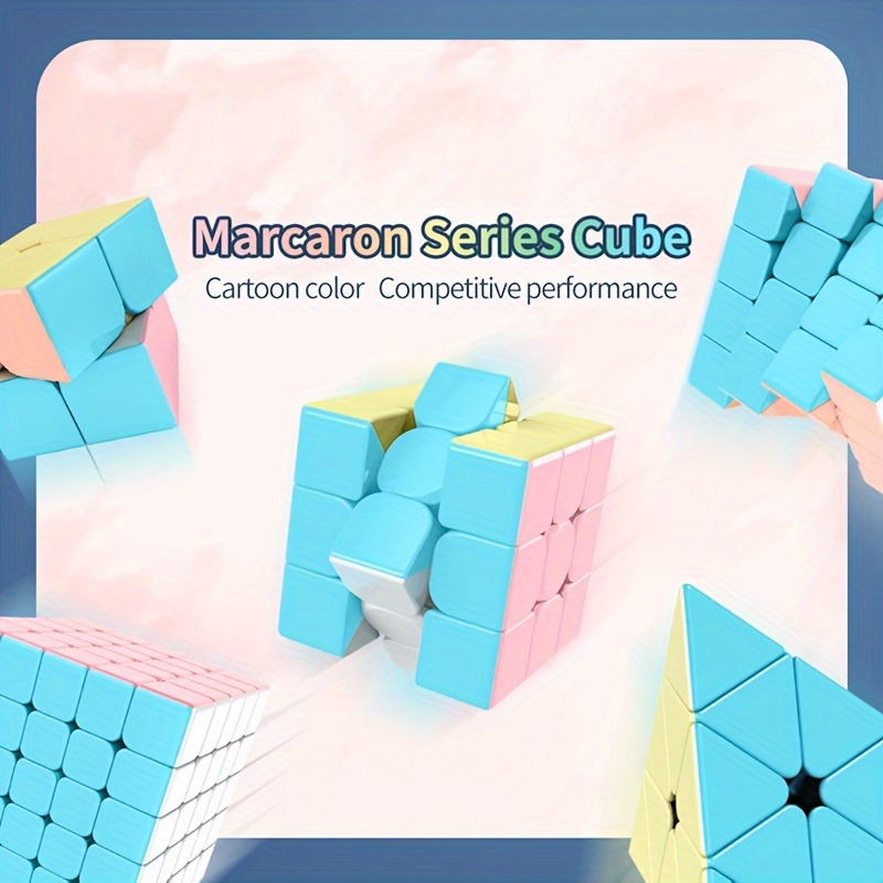 

1pc 2x2 3x3 4x4 5x5 Alien Magic Cube, Macaron Color Series Decal-free Smooth Magic Cube, Educational Toys Children's Educational Toys, Racing Toys