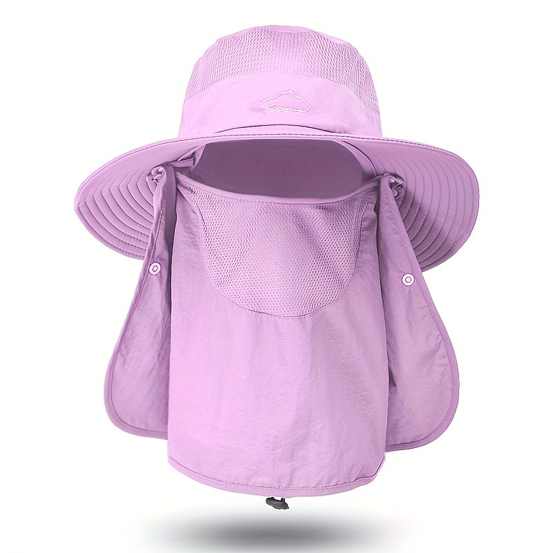 Summer Simple Boonie Hat Quick Drying Wide Brim Sun Protection Hat with Neck Flap for Women Men,SUN/UV Protection,Temu