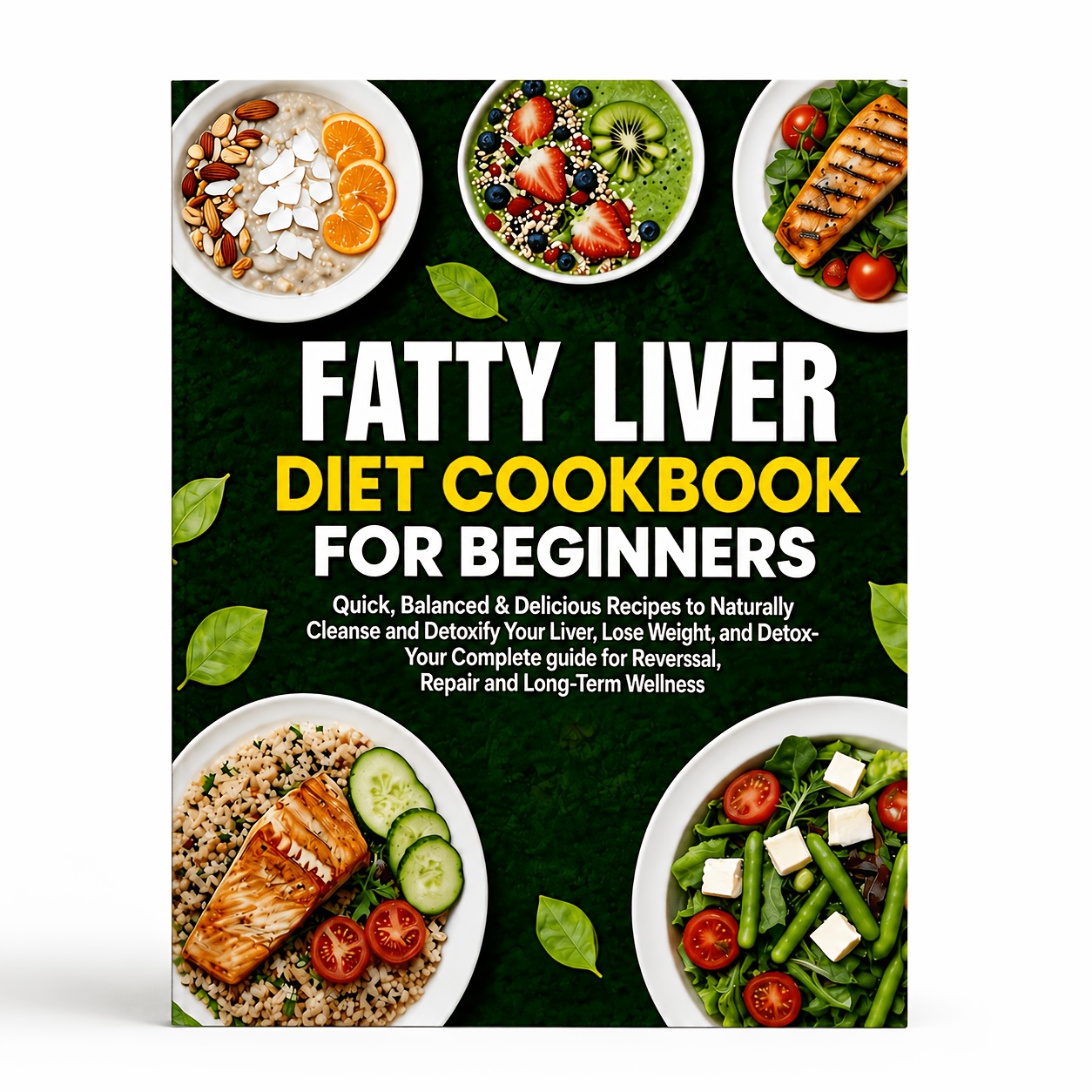 TEMU Livre de recettes de régime pour foie gras pour débutants, recettes rapides et équilibrées pour la guérison du foie, programme de repas complet