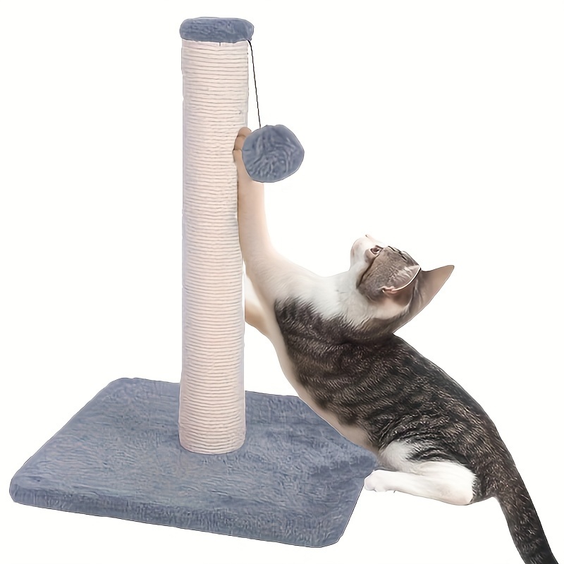 

1pc Vertical Sisal Cat Scratching Post, Interactive Scratching Ball Toy, Durable Cat Climbing Frame, Pet Activity For Cats