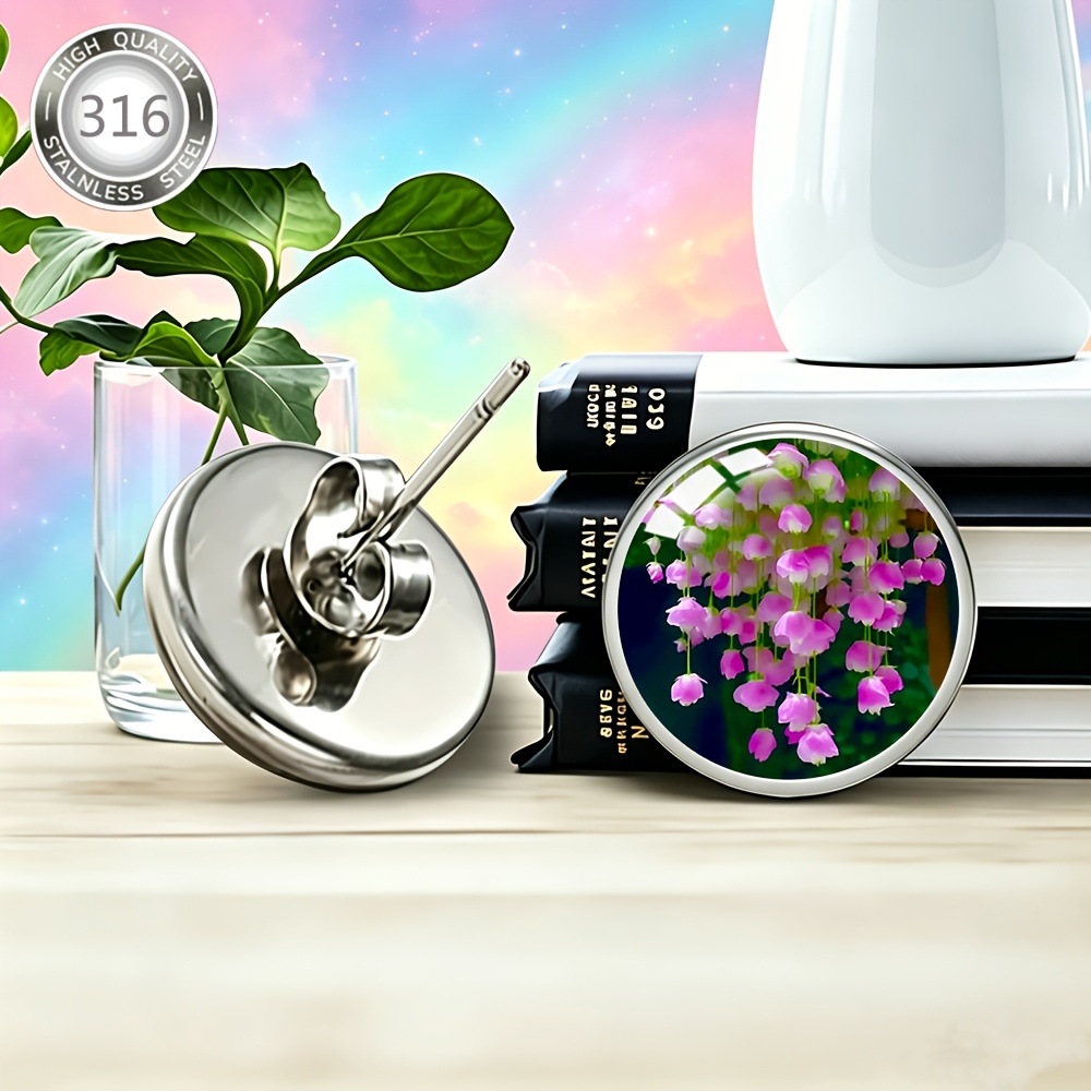 Men's/Women's Vibrant Flowers Rose Red Floral Earrings