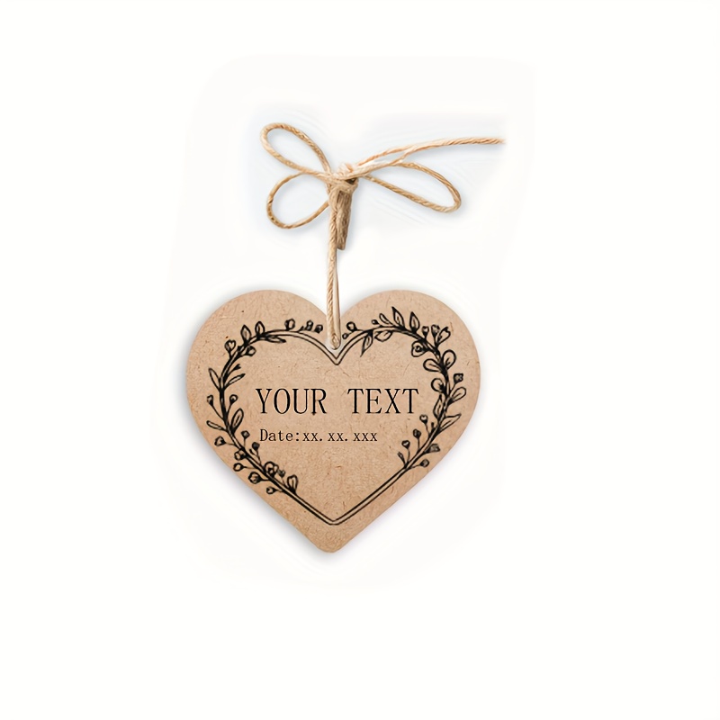 TEMU Custom Heart-shaped Personalized Gift Tag With Premium , Personalized Thank You Gift Tag Suitable For Holiday Occasions, Birthdays, Diy Craft