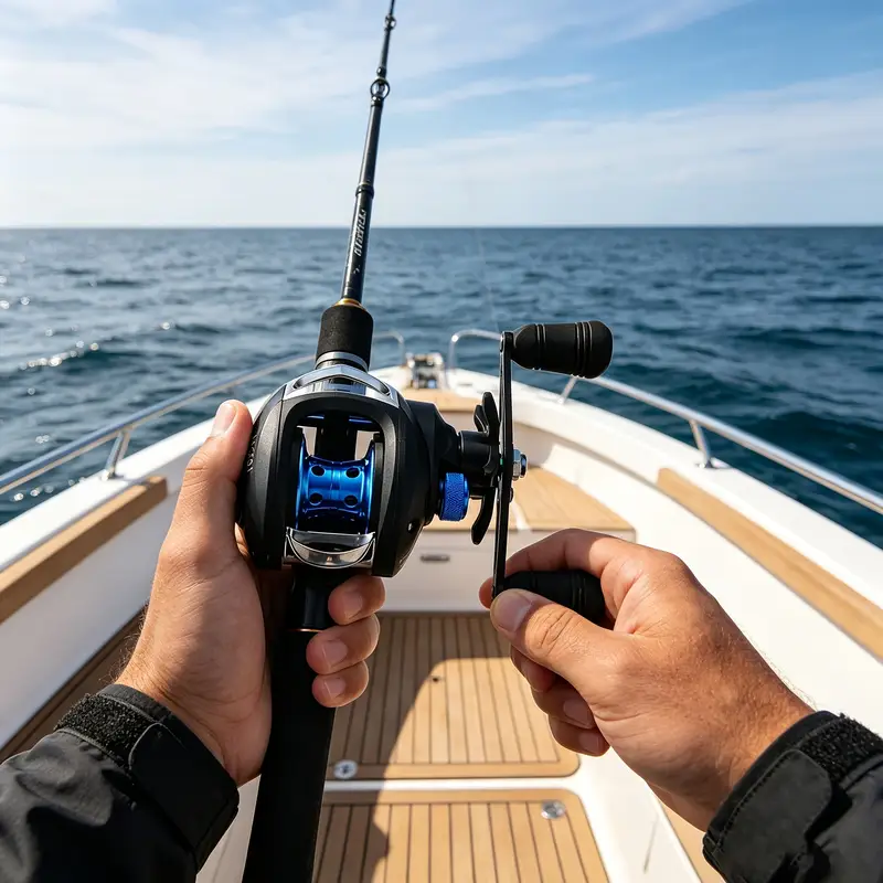 anri fishing pole ANDE Tournament 5000 Series Rods wet or dry. Droplet Wheel Lure Fishing Reel