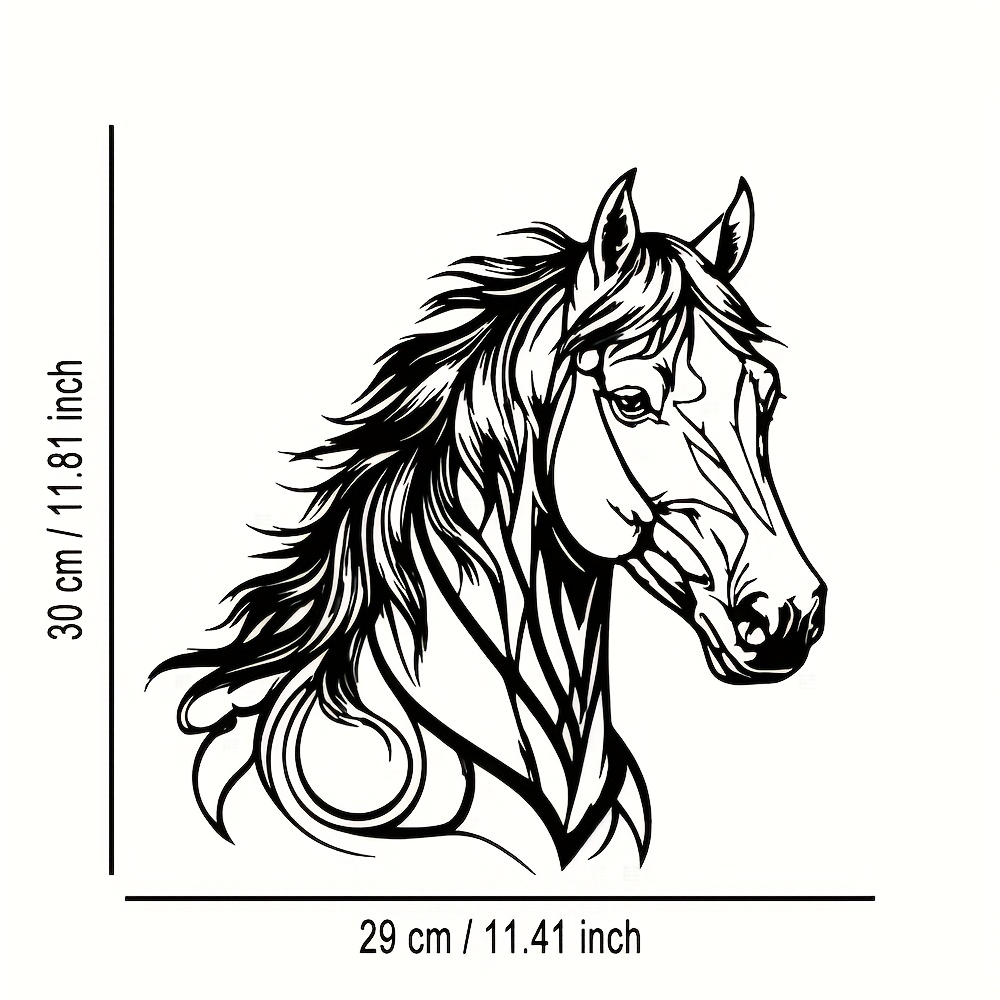 1pc Handmade Metal Horse - Abstract Horse With & Complex Cutouts - Heavy-duty Iron Equestrian Decor Suitable For Farmhouse, Modern, - Horse-themed Decoration Christmas, Halloween
