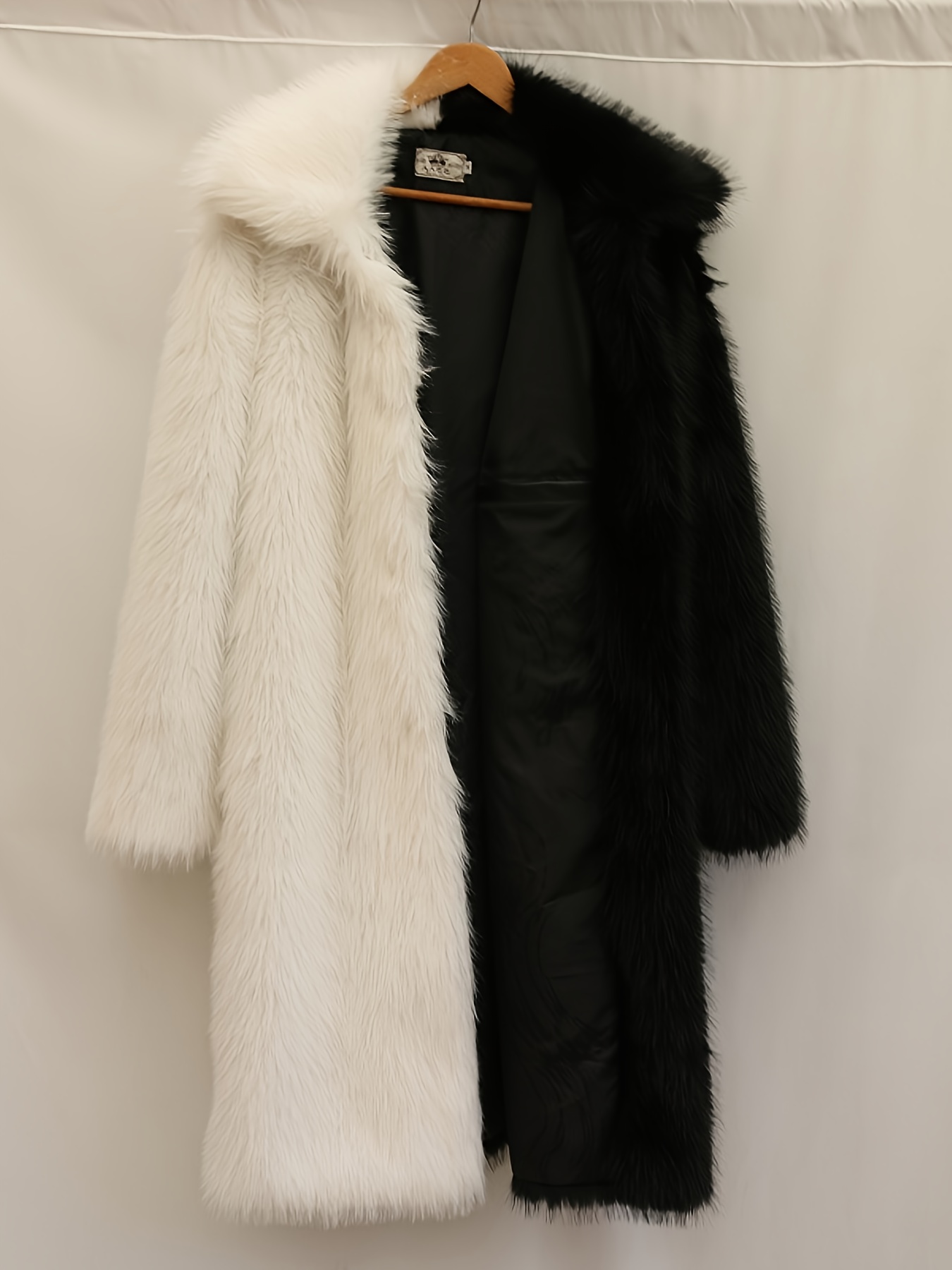 TDEOK Bontjas voor Heren, Lang, Winter, Dikke, Flauwe Lange Mouw Kunstbont Mantel, Warm Bovenkleding, Luxe Bont, Lange Jas, Warme Winddichte Zachte Overjas, Modieuze Outdoor Kleding, bruin, M