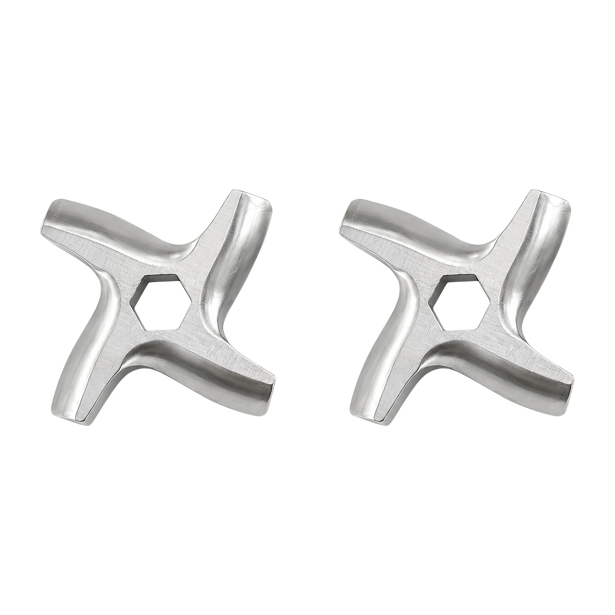 TEMU 2pcs Pack #5 Stainless Steel Hex Hole Meat Grinder , Compatible With Moulinex, Tefal, , , And Other Meat Grinder Replacement Additions