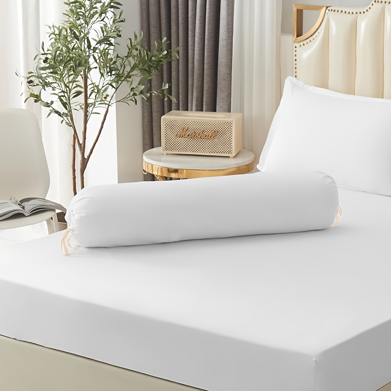 TEMU 1pc Solid Color Long Pillowcase, Cylindrical Pillowcase, Long Pillow Cover, Round Pillow Cover, Single Piece Pillowcase, Suitable For Bedroom
