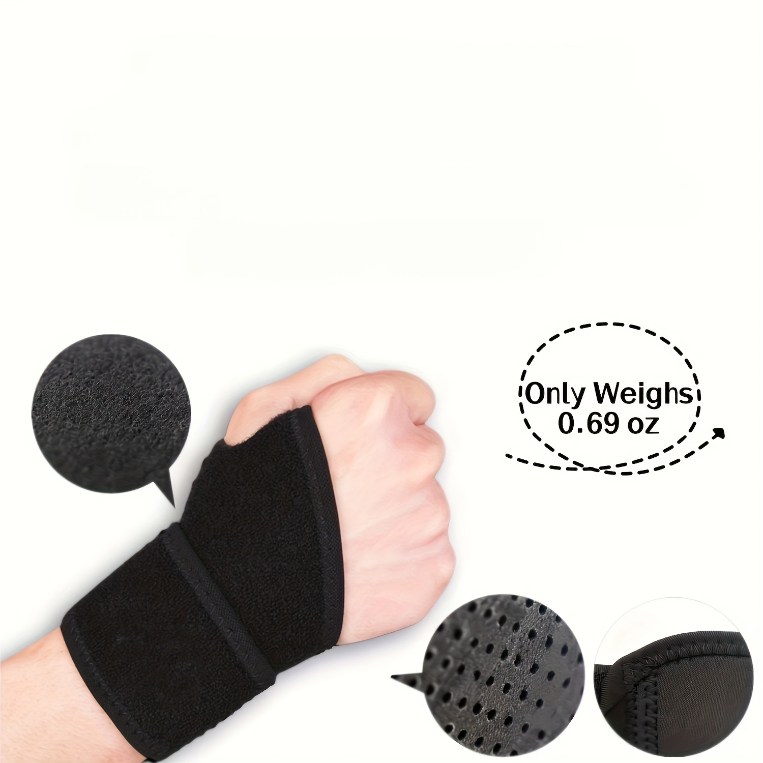 1 adjustable wristband, - comfortable sports wristband for work, fitness and weight lifting, suitable for left or right hand support
