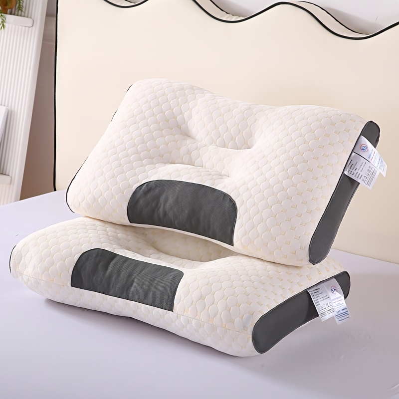 TEMU 2pcs Of 29 * Inch Luxury Neck Pillows, Ergonomic Neck Support Pillows Suitable For Side Sleeping, Back Sleeping, And Back Sleeping, Breathable Pillowcases